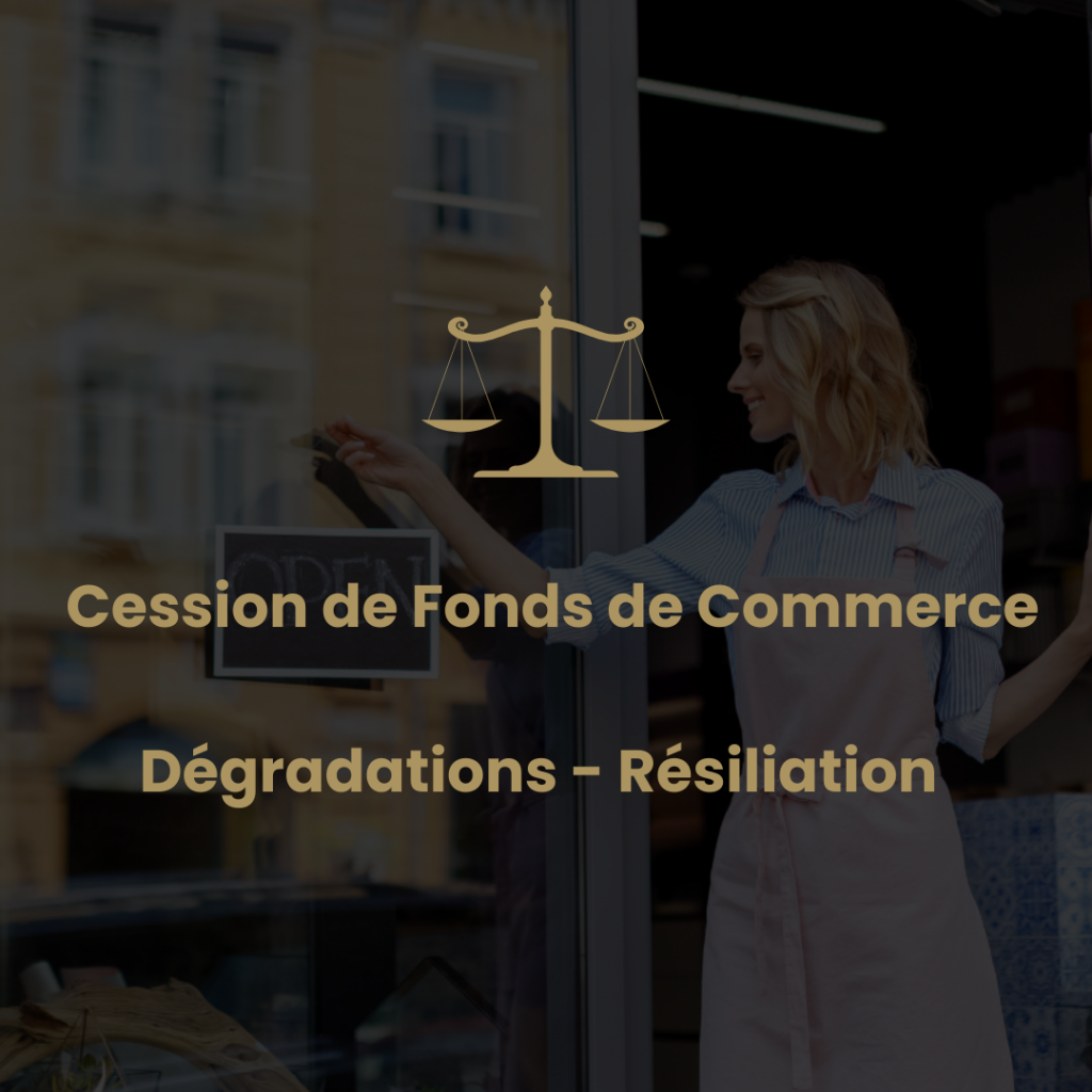 Sandrine Zalcman Avocats Bail Commercial - Cession de fonds de commerce - resiliation